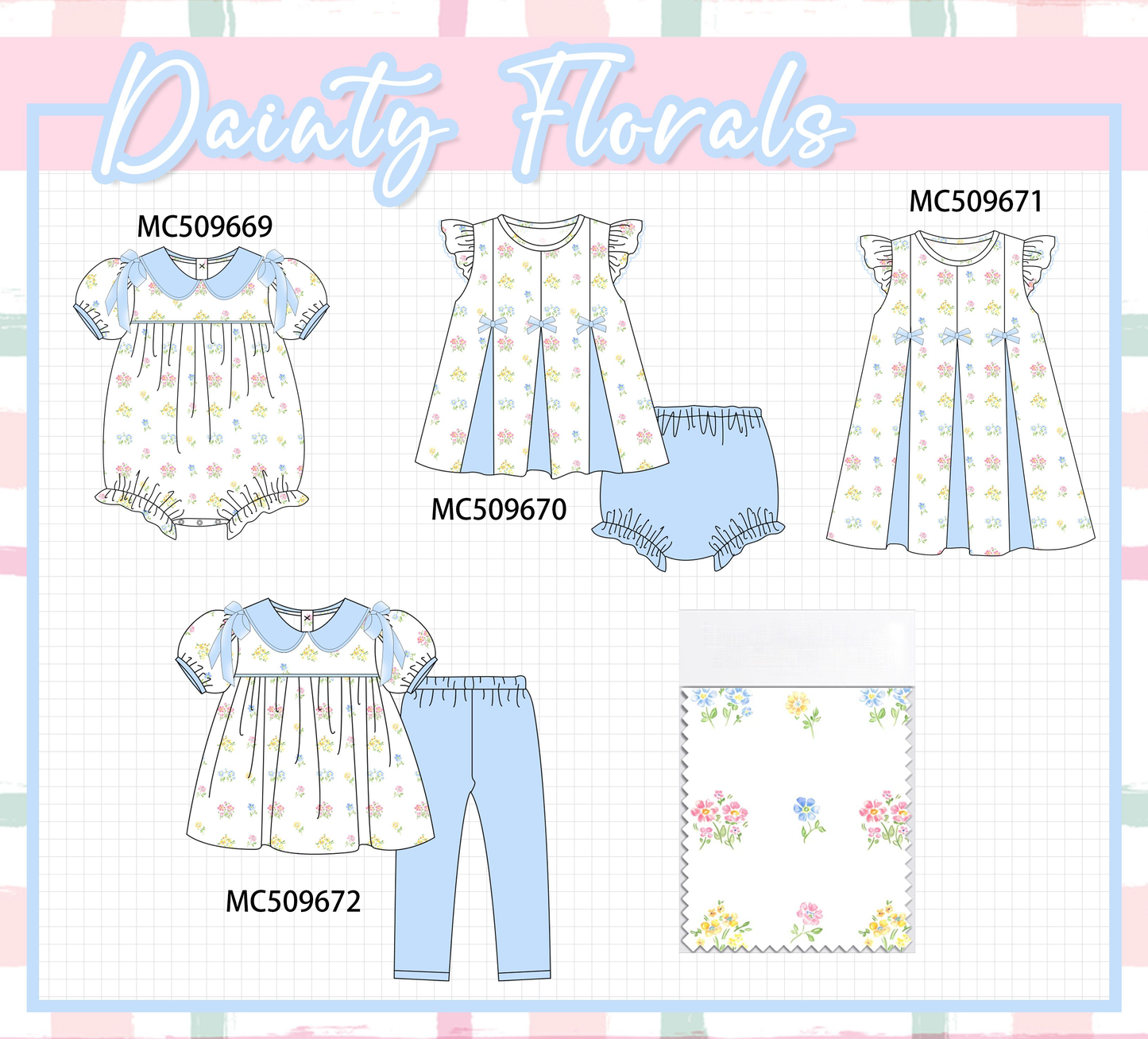 PO68 Blue floral print collection ETA MARCH