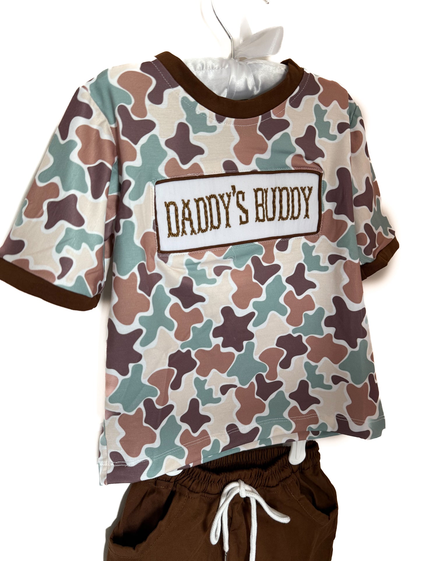 Camo Hand-smocked Daddy’s Buddy Short Set