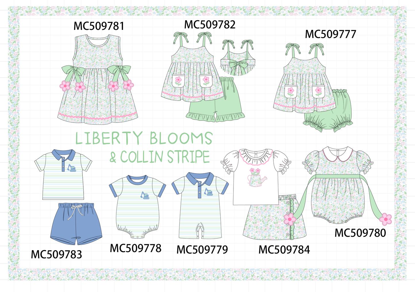 PO68 Floral excavator embroidery collection ETA MARCH