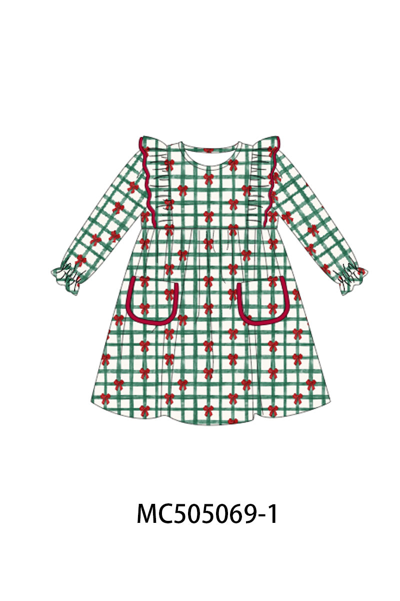 PO56 Christmas bow print plaid collection ETA SEP