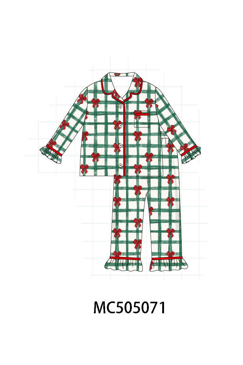 PO56 Christmas bow print plaid collection ETA SEP