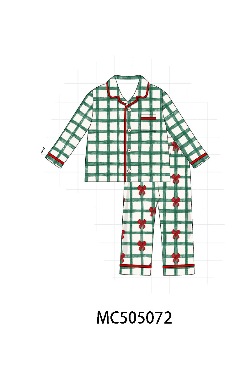 PO56 Christmas bow print plaid collection ETA SEP