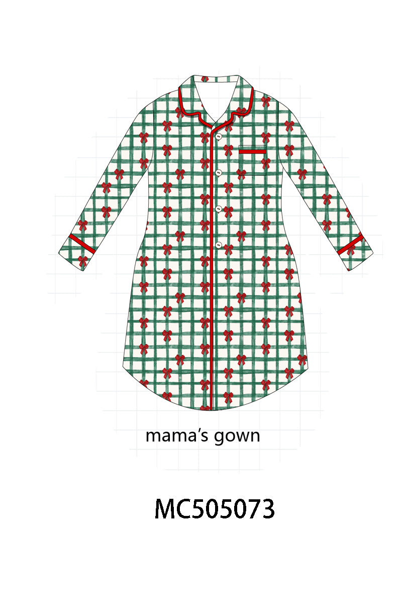 PO56 Christmas bow print plaid collection ETA SEP