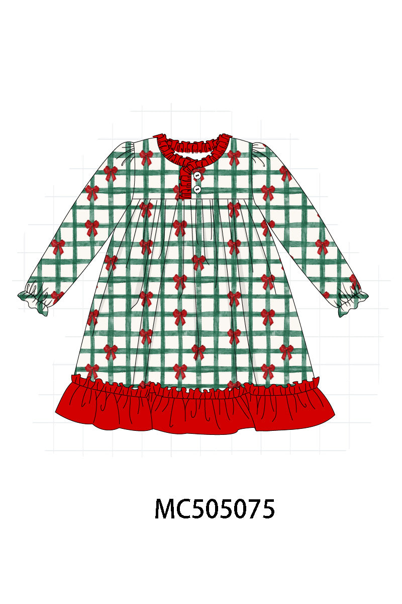 PO56 Christmas bow print plaid collection ETA SEP