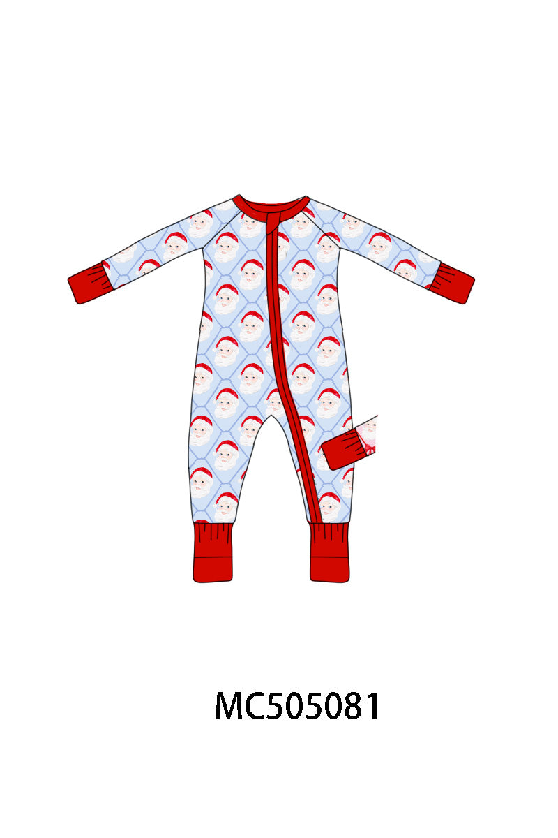 PO56 Red christmas santa claus bamboo family pajamas collection ETA SEP