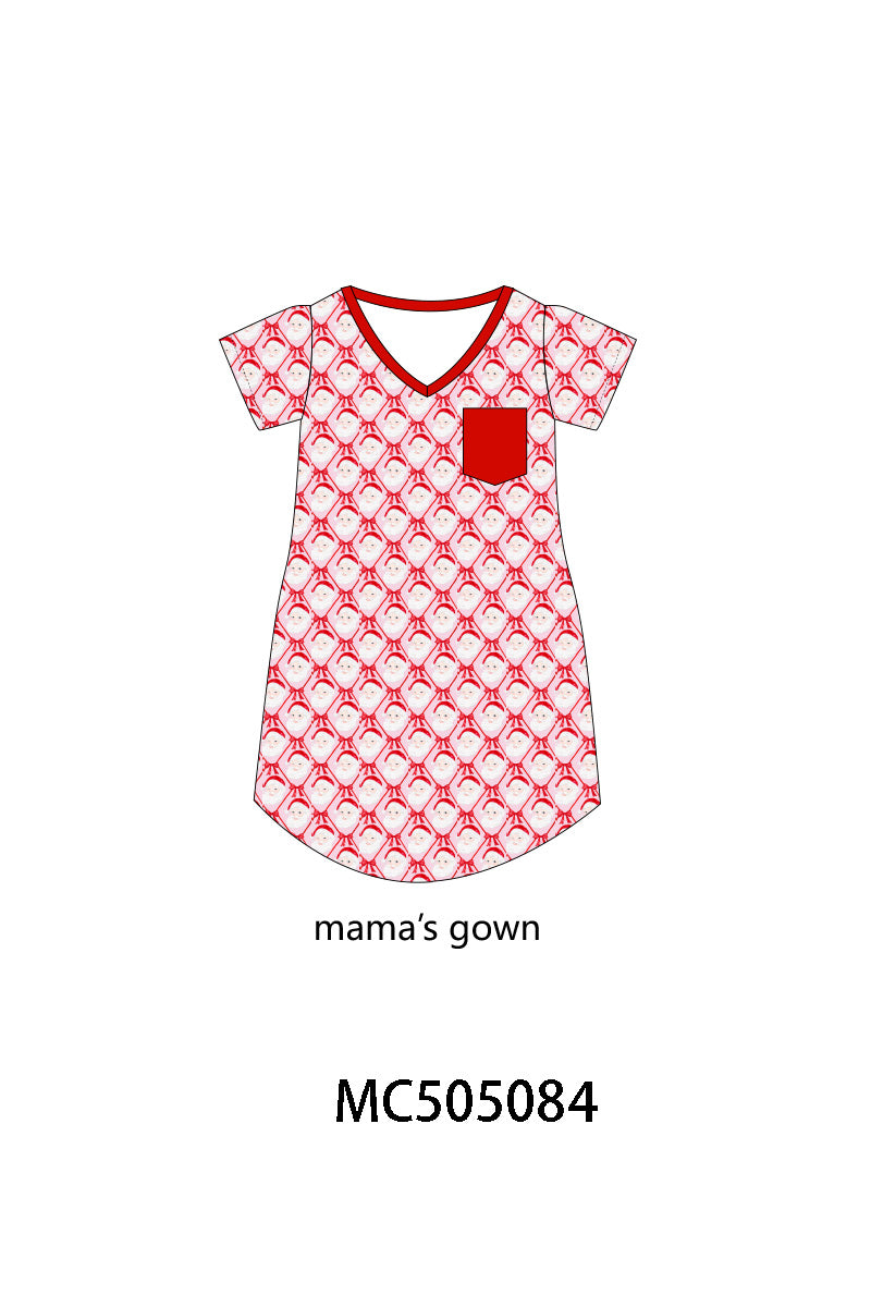 PO56 Red christmas santa claus bamboo family pajamas collection ETA SEP