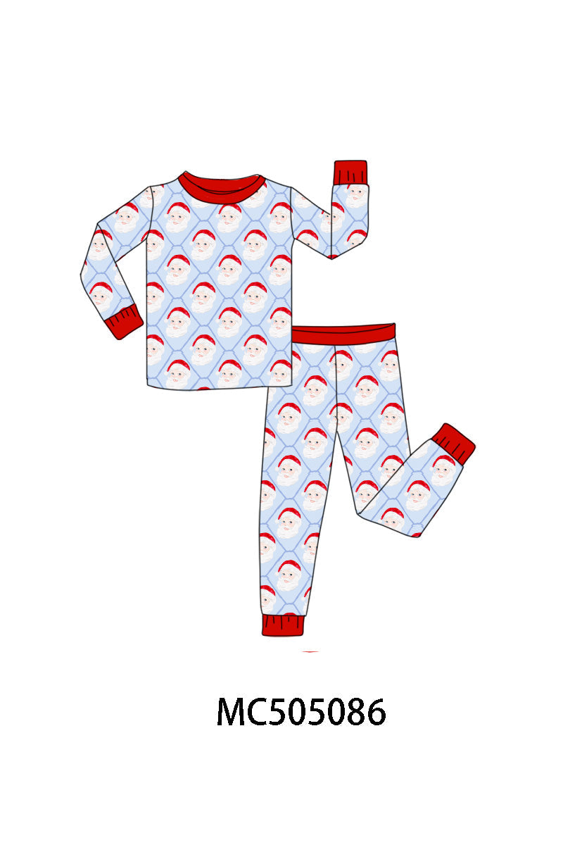 PO56 Red christmas santa claus bamboo family pajamas collection ETA SEP