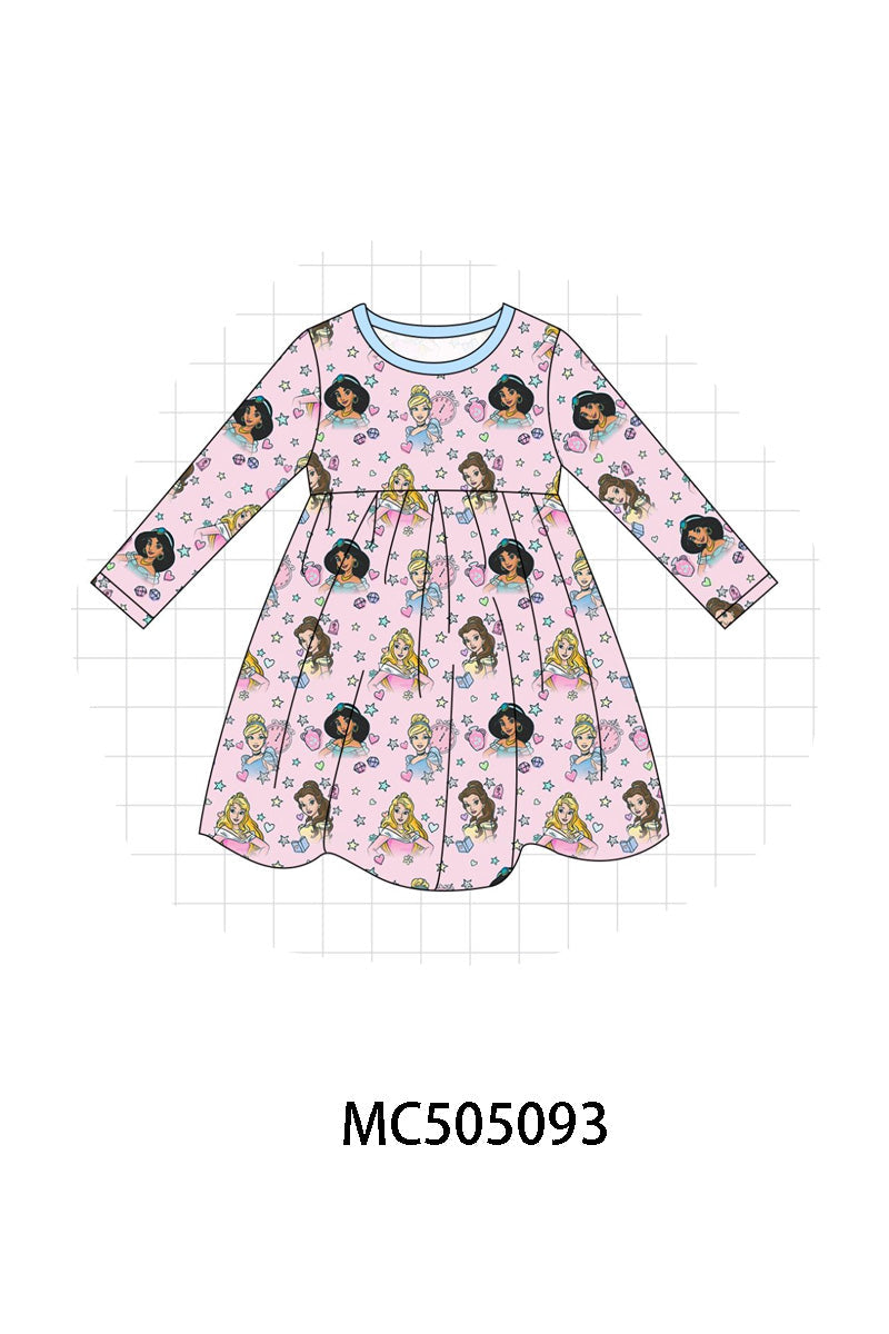 PO56 Pink princess print bamboo pajamas collection ETA SEP