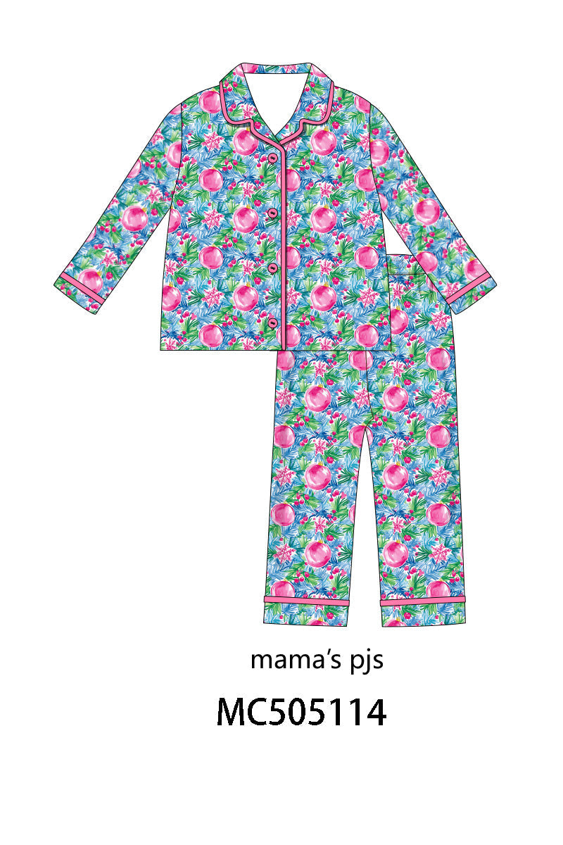 PO56 Christmas floral print bamboo pajamas collection ETA SEP