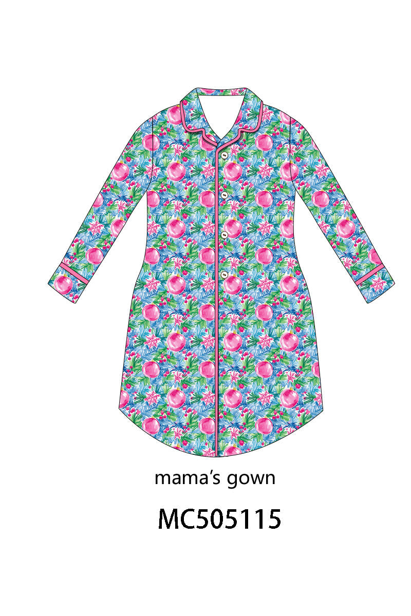 PO56 Christmas floral print bamboo pajamas collection ETA SEP