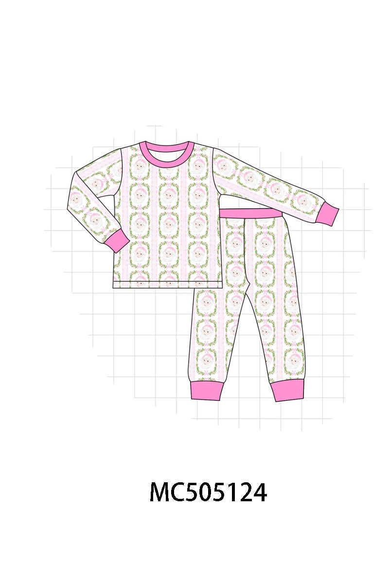 PO56 Christmas santa claus print bamboo pajamas collection ETA SEP