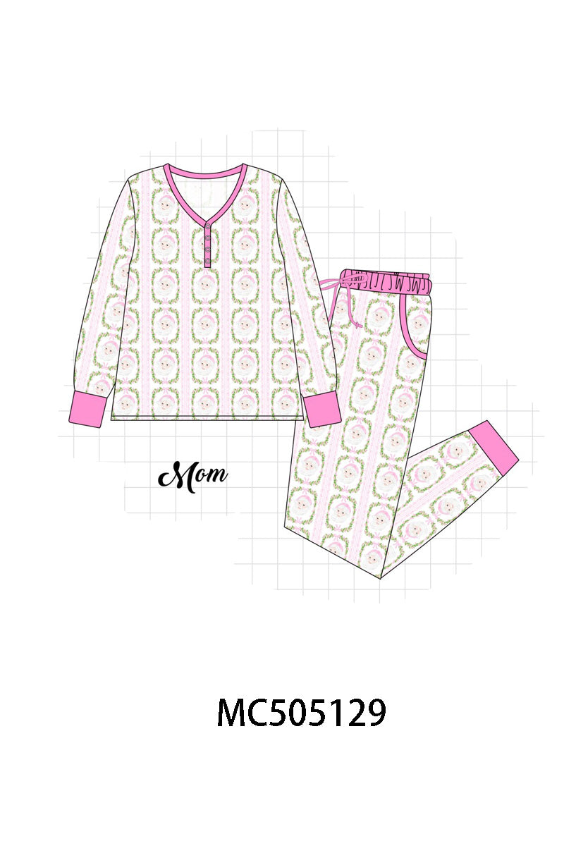 PO56 Christmas santa claus print bamboo pajamas collection ETA SEP