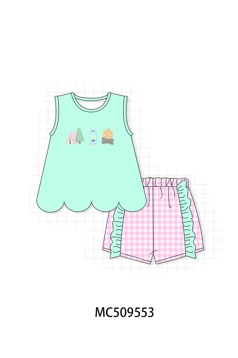 PO68 Green camping embroidery collection ETA MARCH
