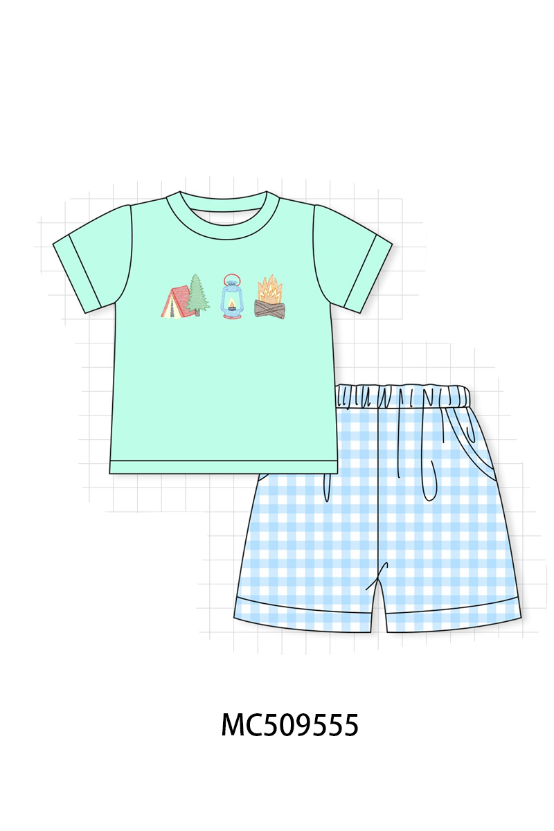 PO68 Green camping embroidery collection ETA MARCH