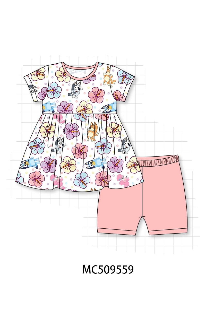 PO68 Pink floral character print bamboo collection ETA MARCH