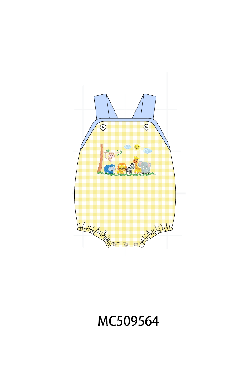 PO68 Pink zoo embroidery gingham collection ETA MARCH
