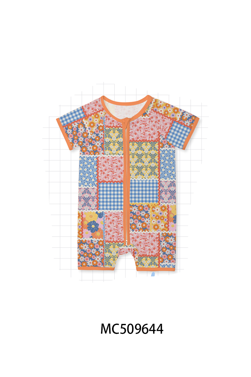 PO68 Orange floral patchwork bamboo collection ETA MARCH