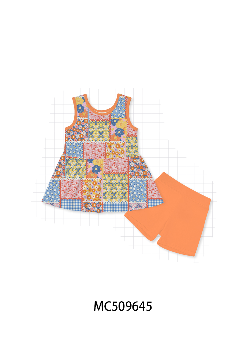 PO68 Orange floral patchwork bamboo collection ETA MARCH