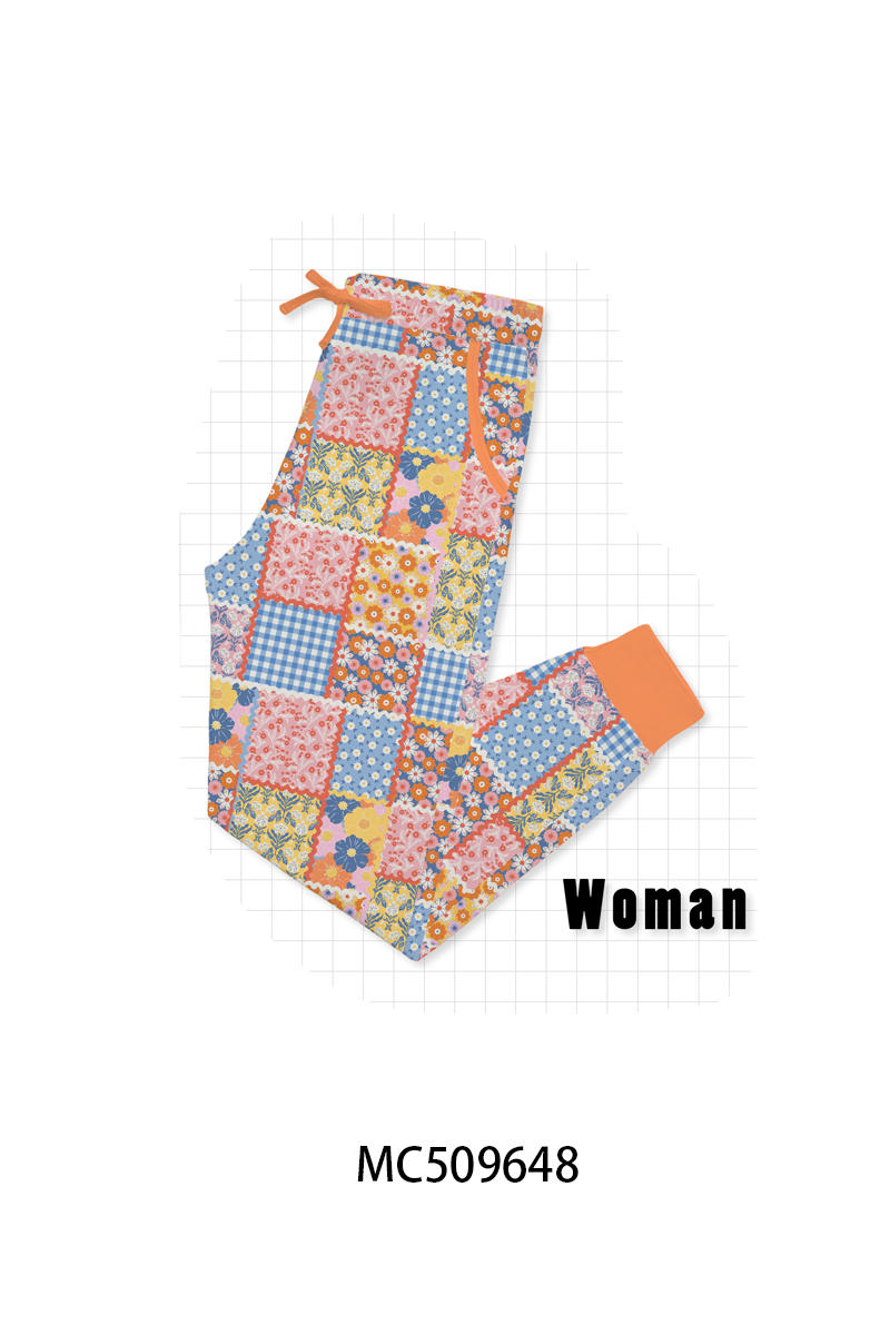 PO68 Orange floral patchwork bamboo collection ETA MARCH