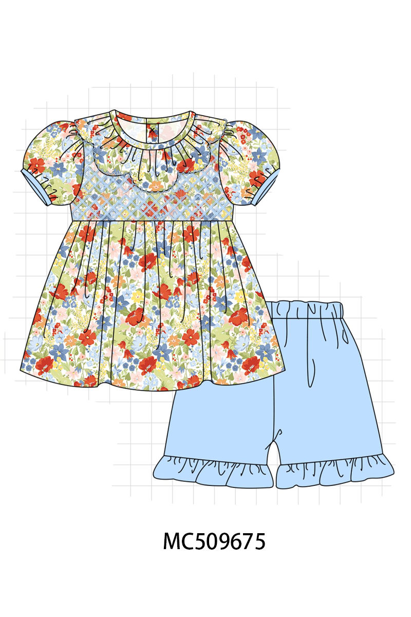 PO68 Easter bunny floral smocked ruffle collection ETA MARCH