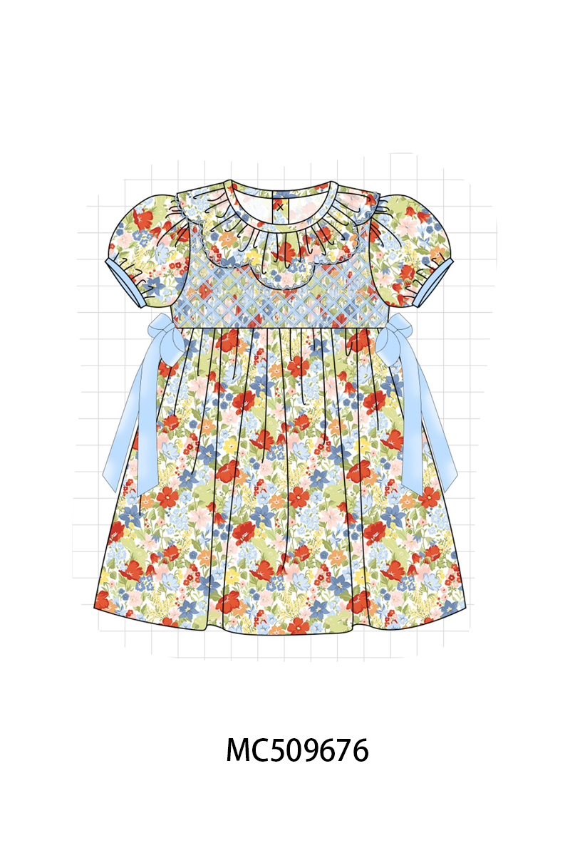 PO68 Easter bunny floral smocked ruffle collection ETA MARCH