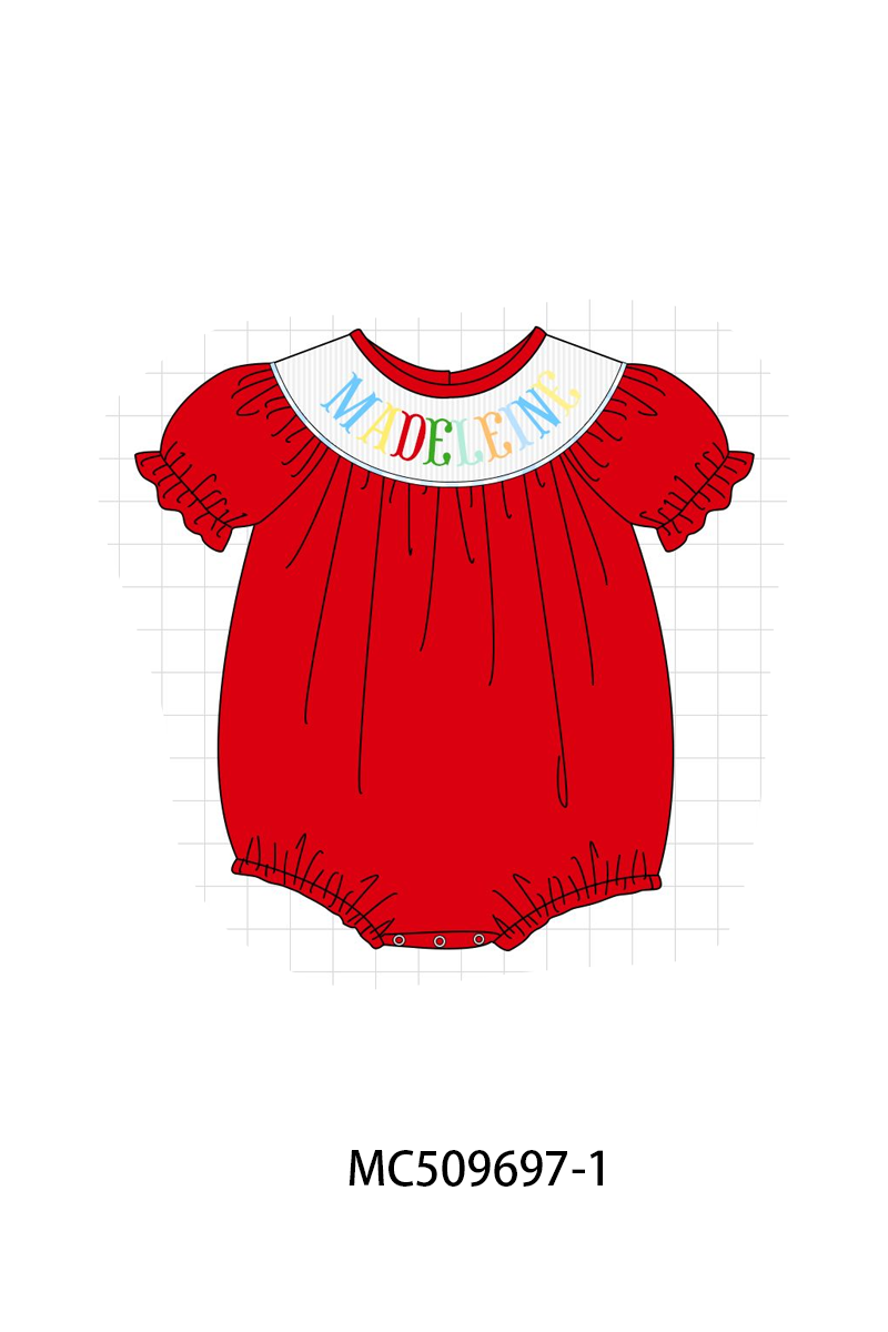 PO68 Red monogram smocked collection ETA MARCH