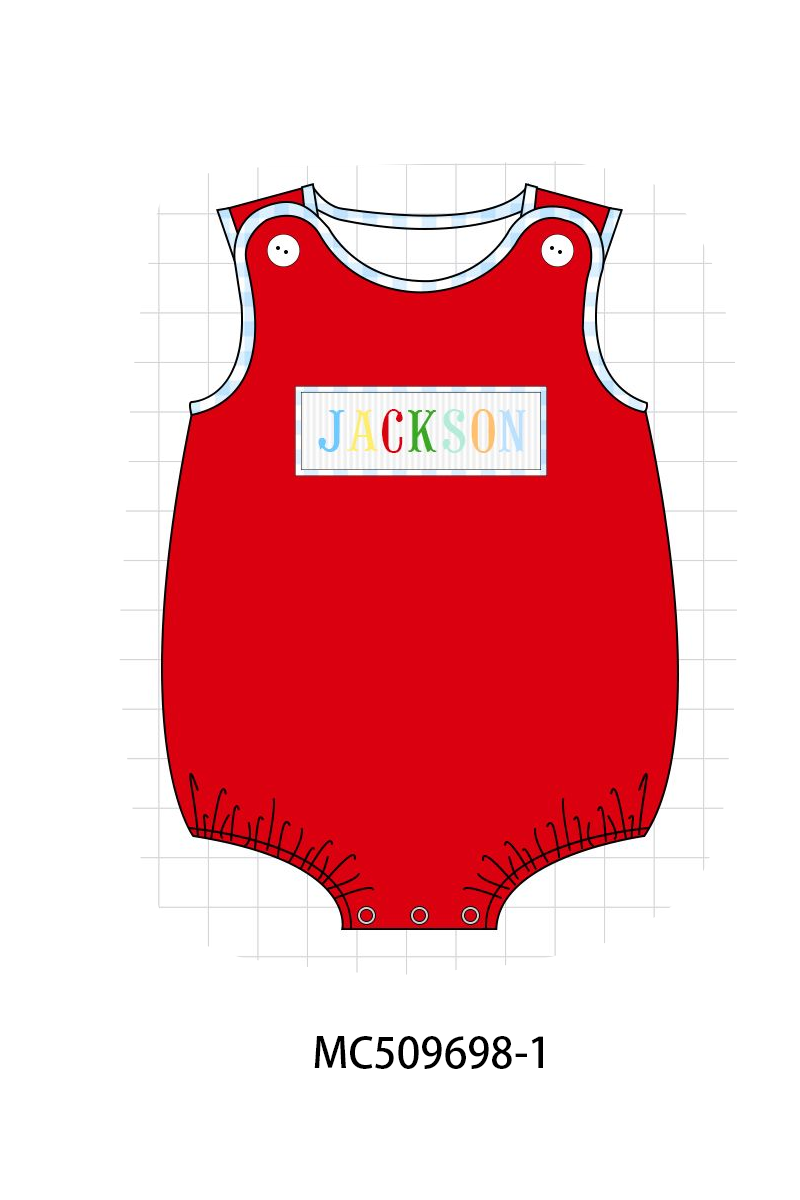 PO68 Red monogram smocked collection ETA MARCH