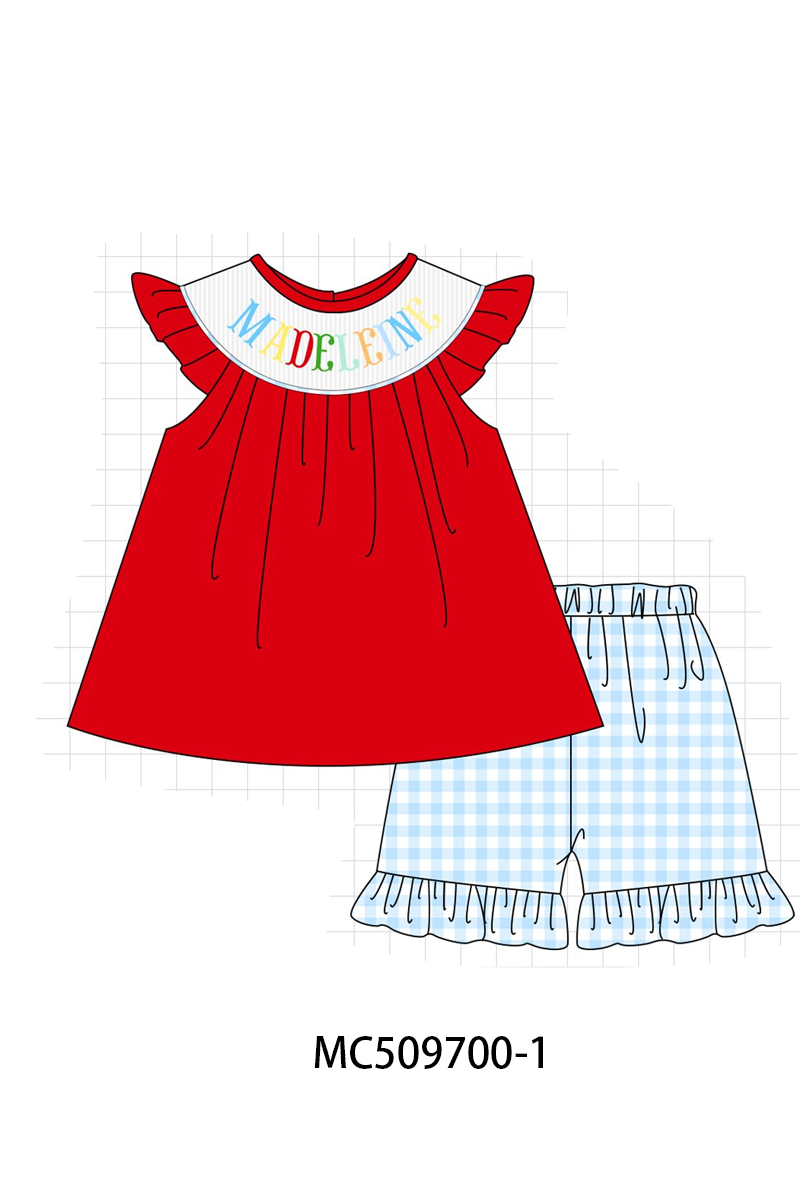 PO68 Red monogram smocked collection ETA MARCH