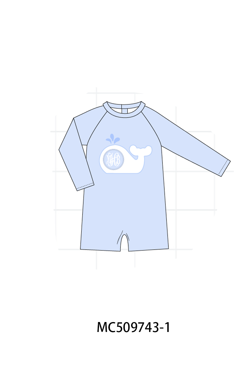 PO68 Blue whale monogram applique collection ETA MARCH
