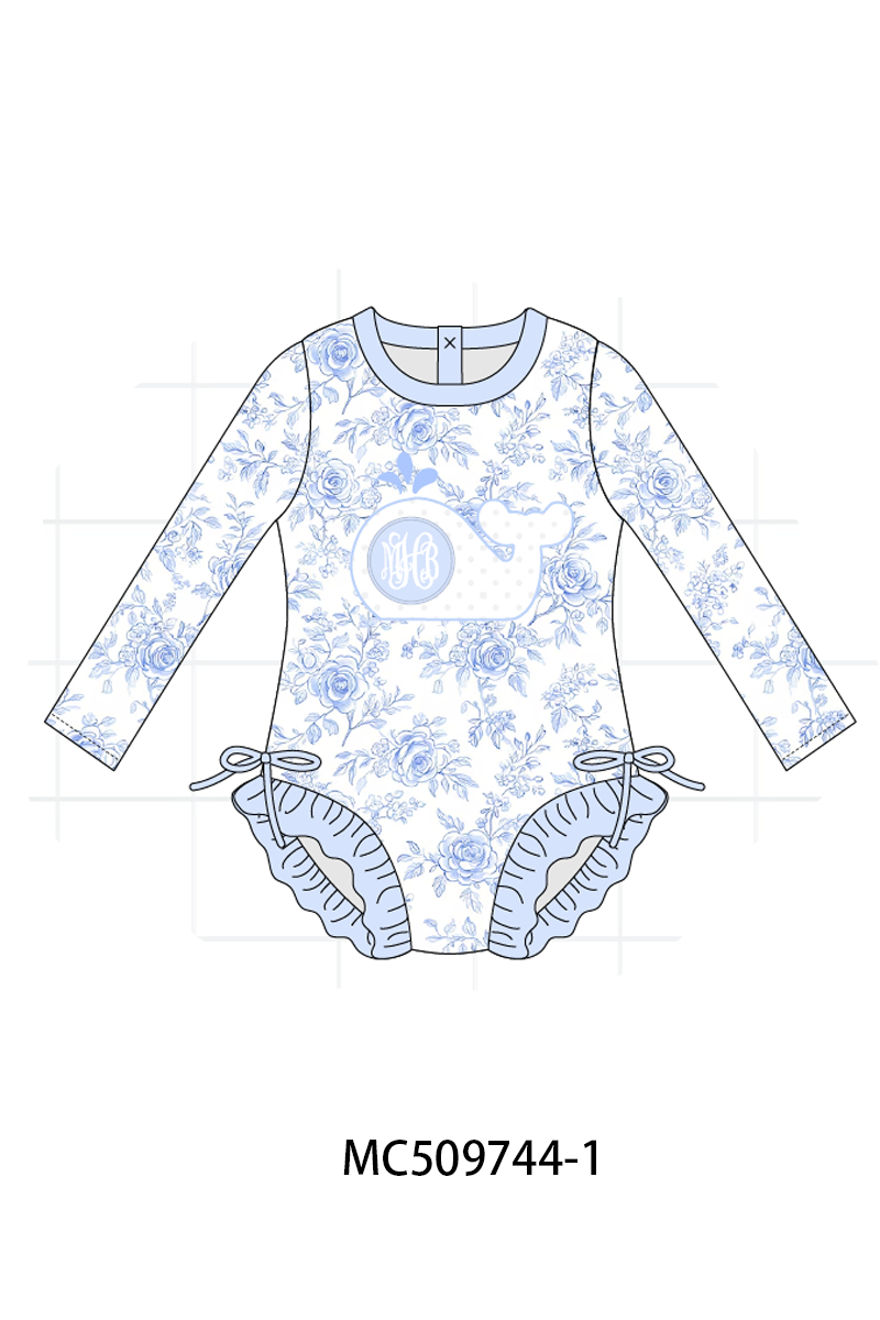 PO68 Blue whale monogram applique collection ETA MARCH