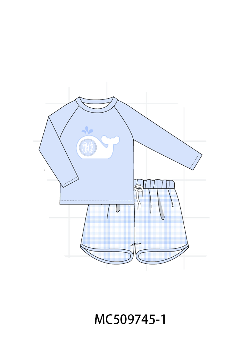 PO68 Blue whale monogram applique collection ETA MARCH
