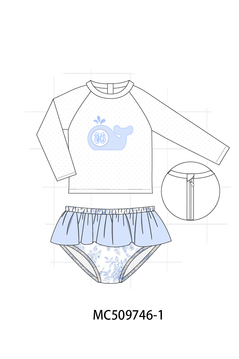 PO68 Blue whale monogram applique collection ETA MARCH