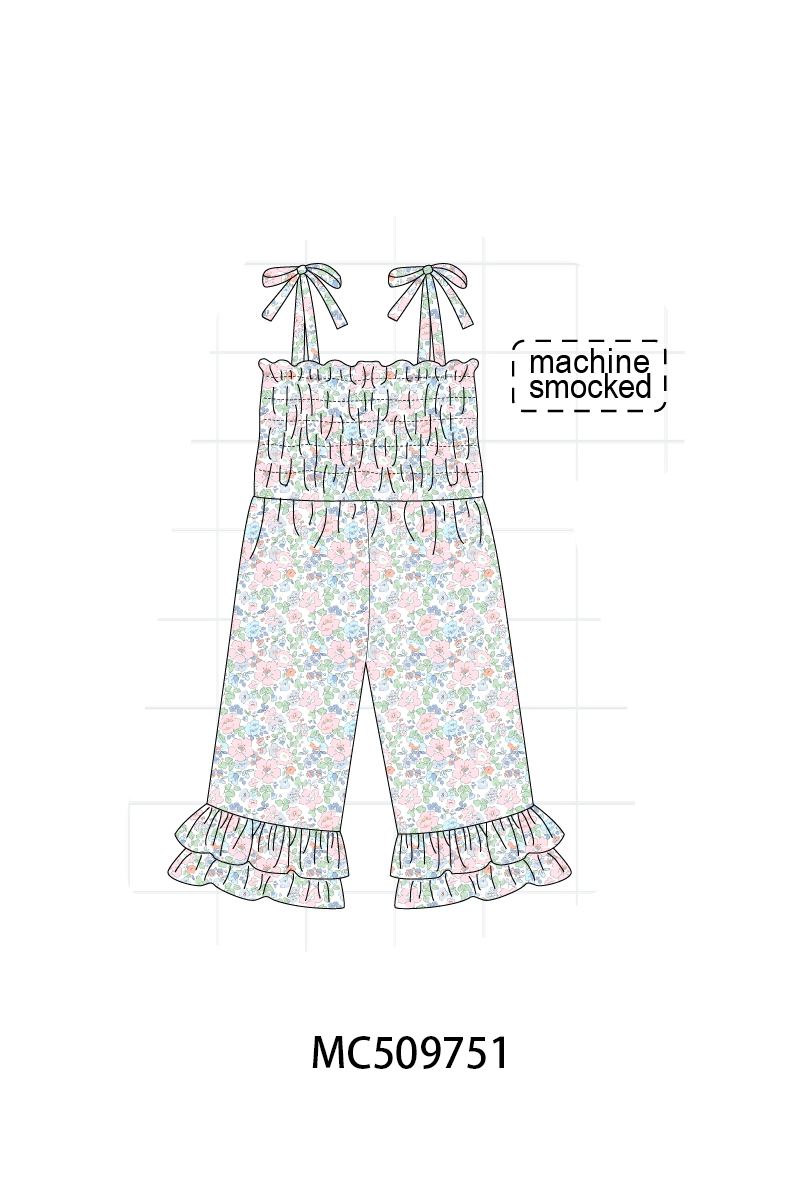 PO68 Green floral smocked collection 1 ETA MARCH
