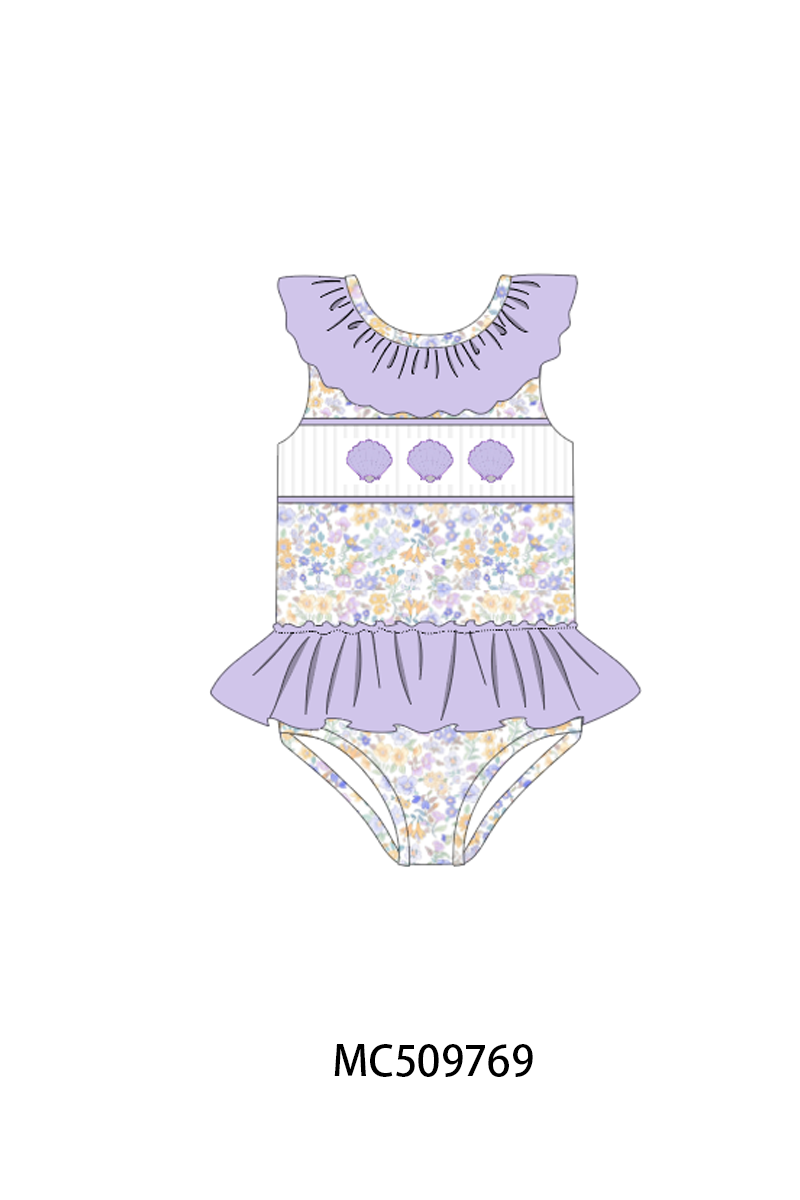 PO68 Purple floral smocked collection 2 ETA MARCH