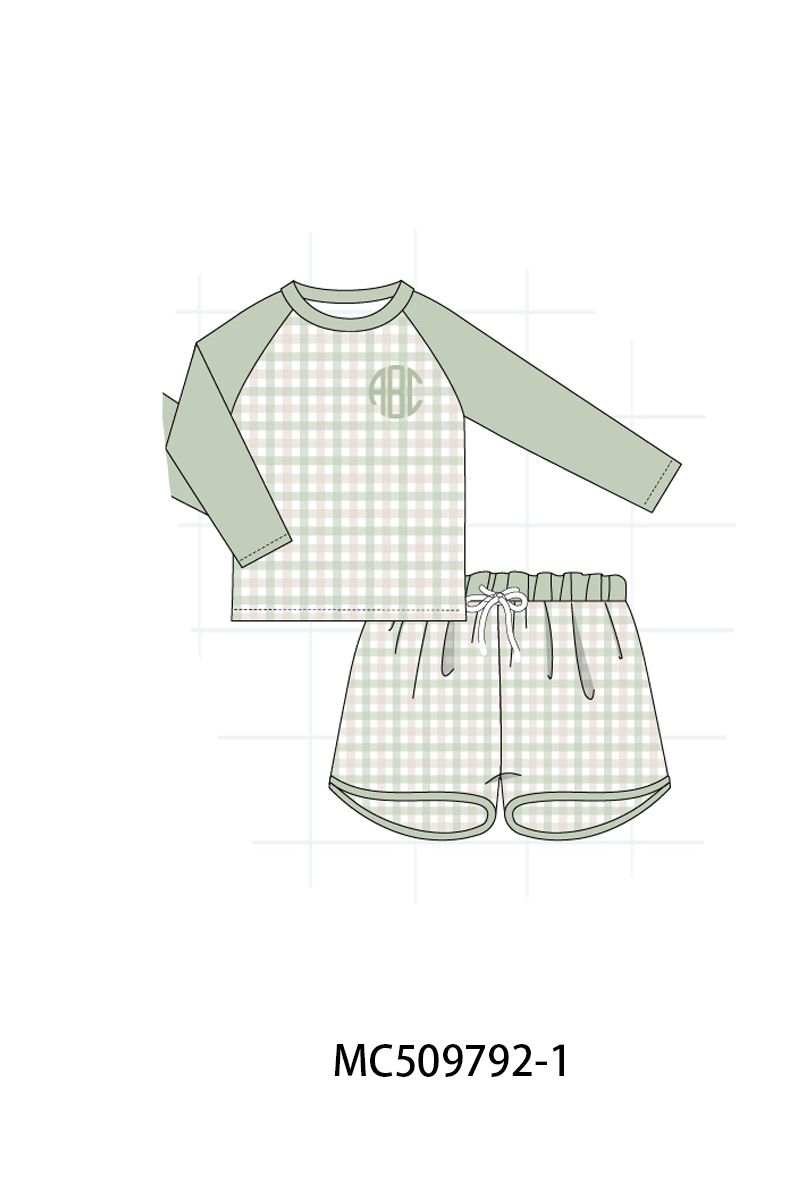 PO68 Sage floral monogram embroidery ruffle collection ETA MARCH