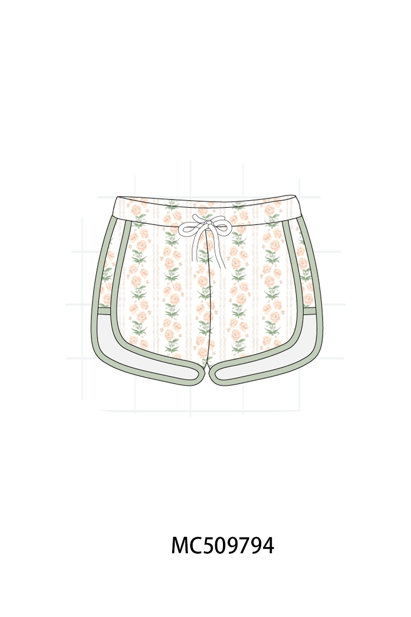 PO68 Sage floral print embroidery ruffle collection 2 ETA MARCH