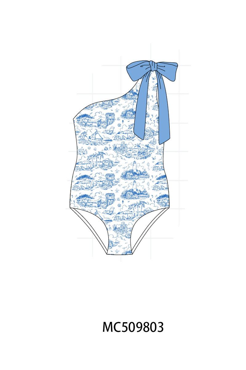 PO68 Blue beach sea mama's girl machine smocked collection ETA MARCH