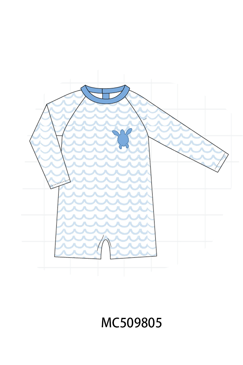 PO68 Blue beach sea turtle applique collection ETA MARCH