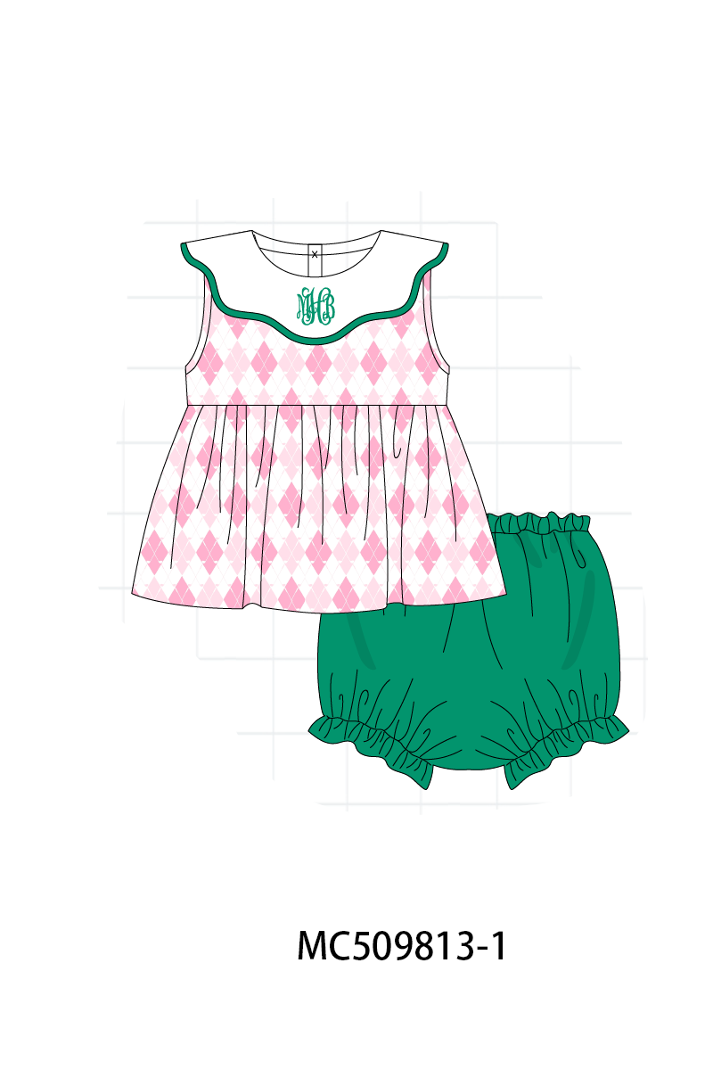 PO68 Green golf monogram embroidery collection ETA MARCH