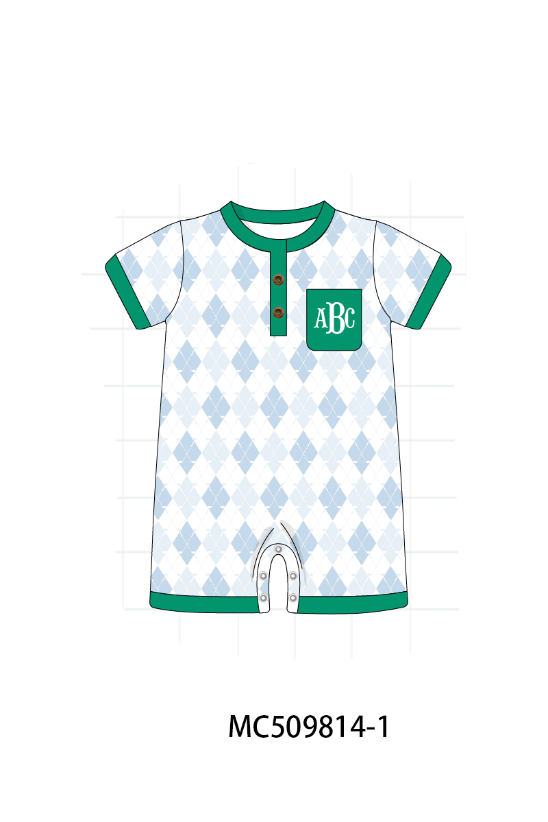PO68 Green golf monogram embroidery collection ETA MARCH