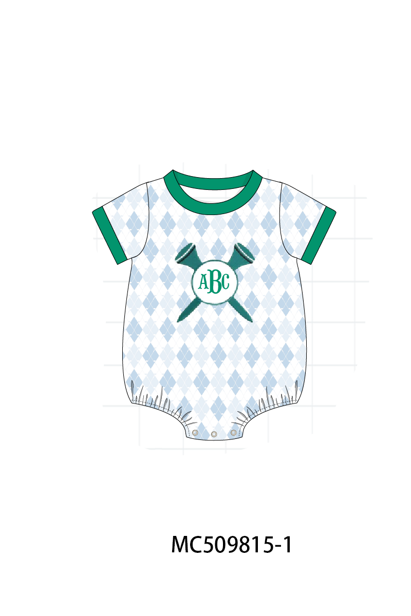 PO68 Green golf monogram embroidery collection ETA MARCH