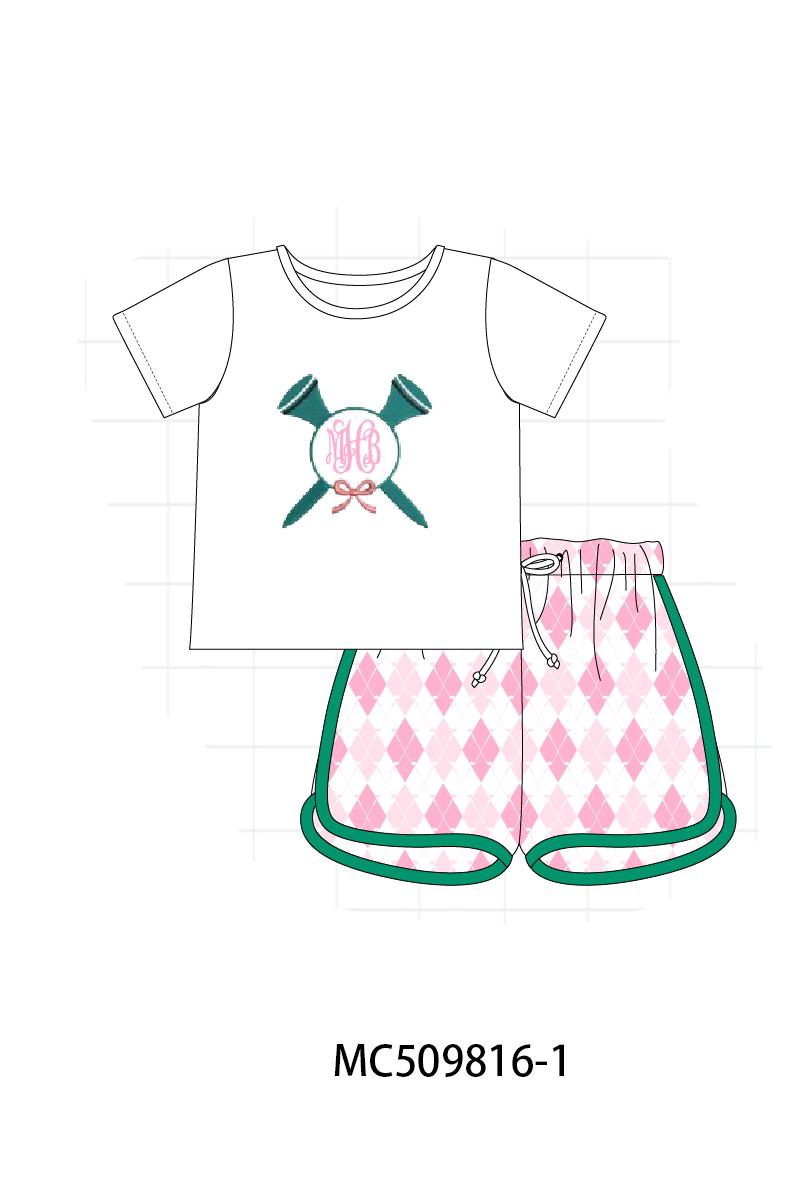 PO68 Green golf monogram embroidery collection ETA MARCH