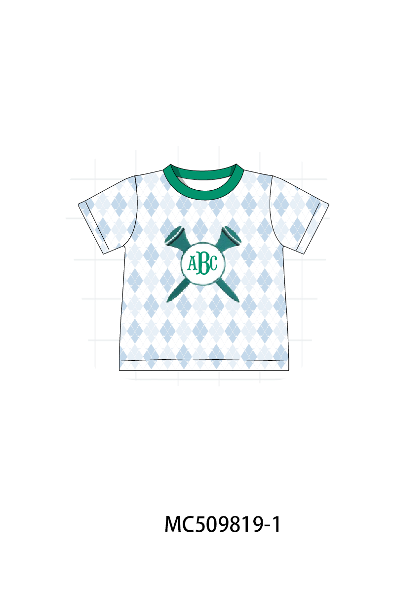 PO68 Green golf monogram embroidery collection ETA MARCH