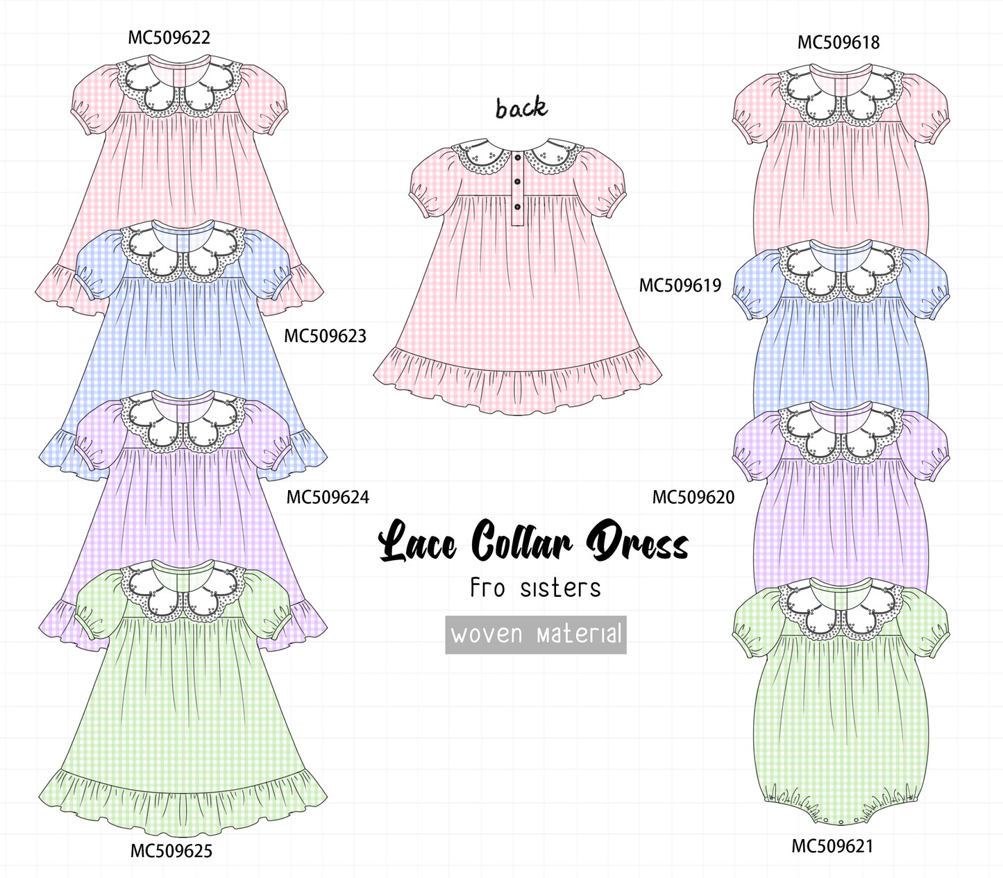 PO68 Multicolored gingham ruffle collection ETA MARCH
