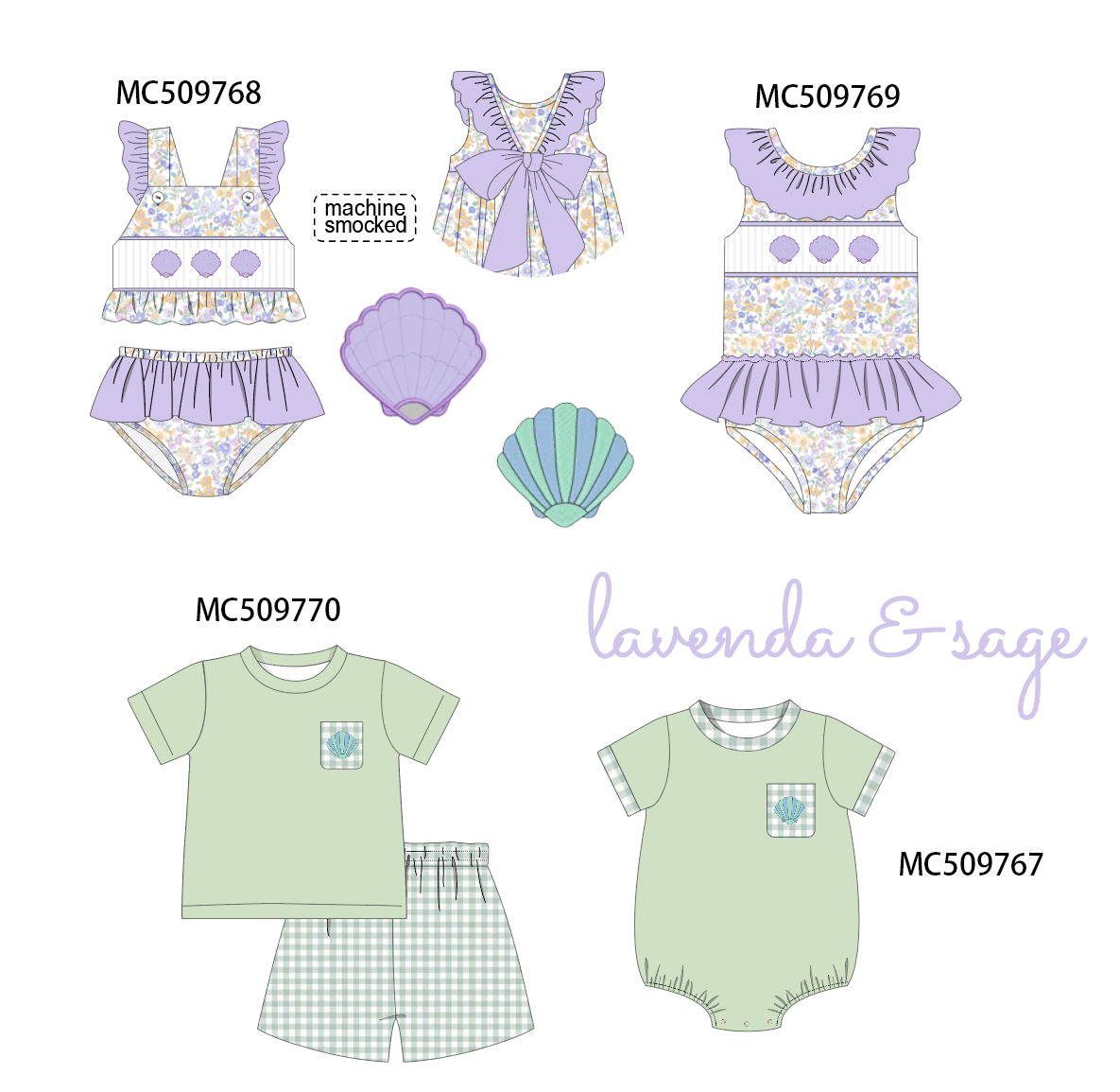 PO68 Purple floral smocked collection 2 ETA MARCH