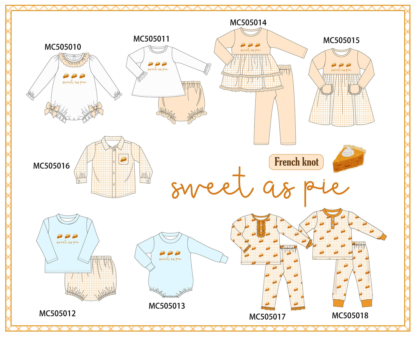 PO56 Sweet as pie french knot collection ETA SEP
