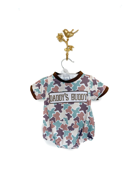 Camo Hand-smocked Daddy’s Buddy Bubble