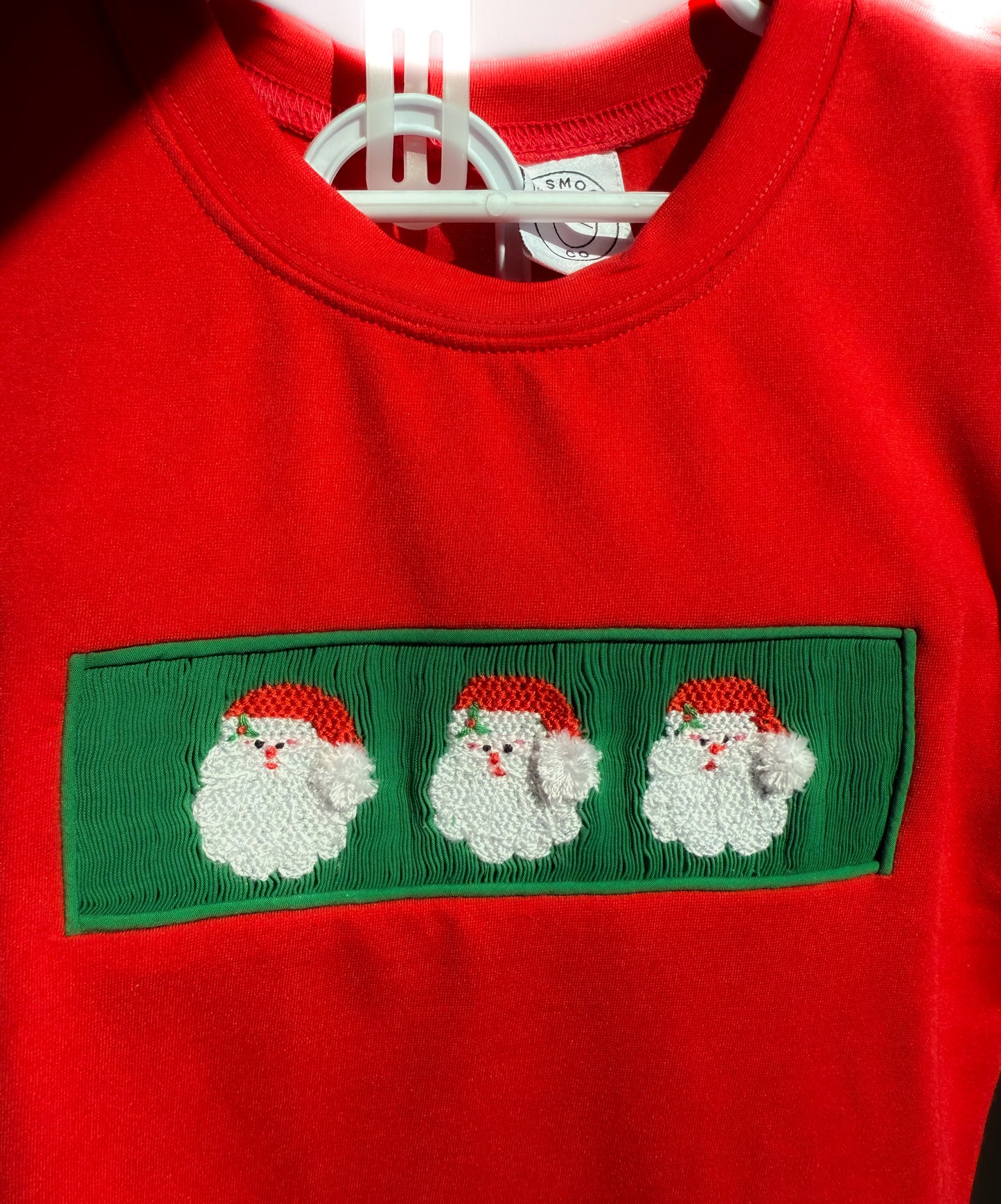 Boys Handsmocked Santa Pants Set
