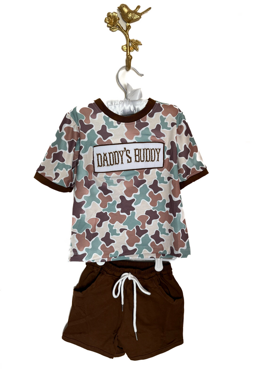 Camo Hand-smocked Daddy’s Buddy Short Set