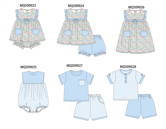 PO67 Blue floral checkered collection ETA MARCH